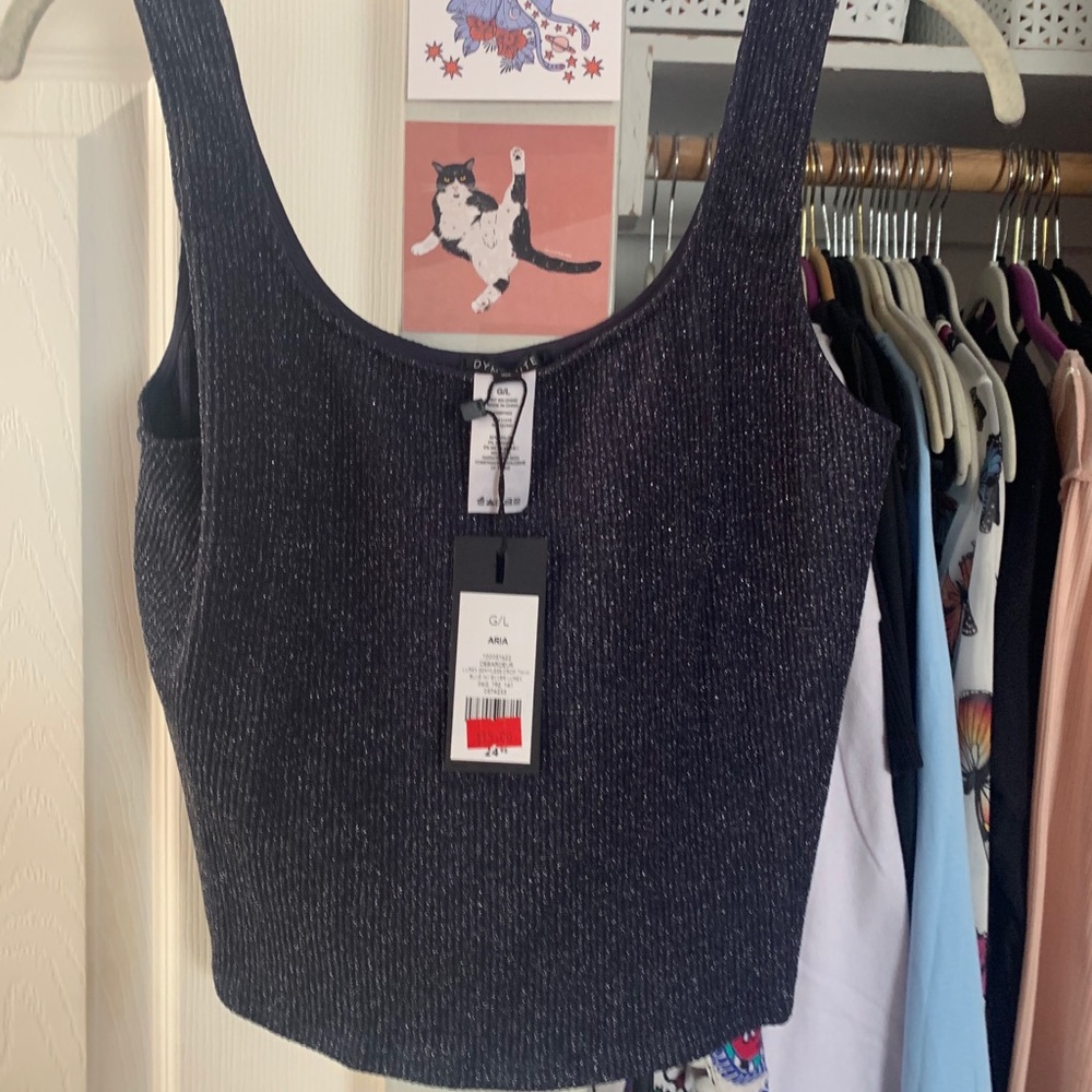 sparkly navy blue tank